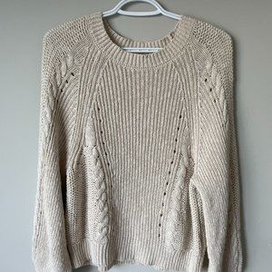 American Eagle Beige Knit Sweater